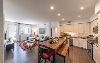 Wood-style plank flooring in living areas